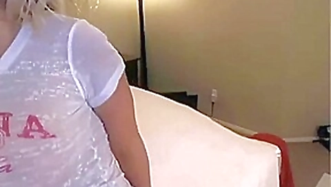 Blonde humiliates a worthless loser with small penis