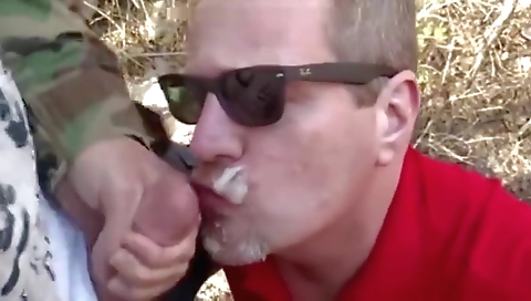 Married Step dad sucking cock