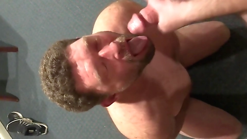 Guy sucks two cocks while gf watches and films