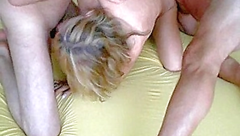 Husband films wife with friends.